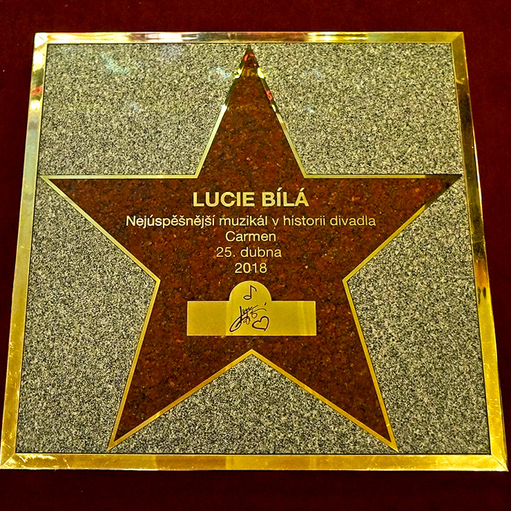 Hvězda Lucie Bílé v Chodníku slávy
