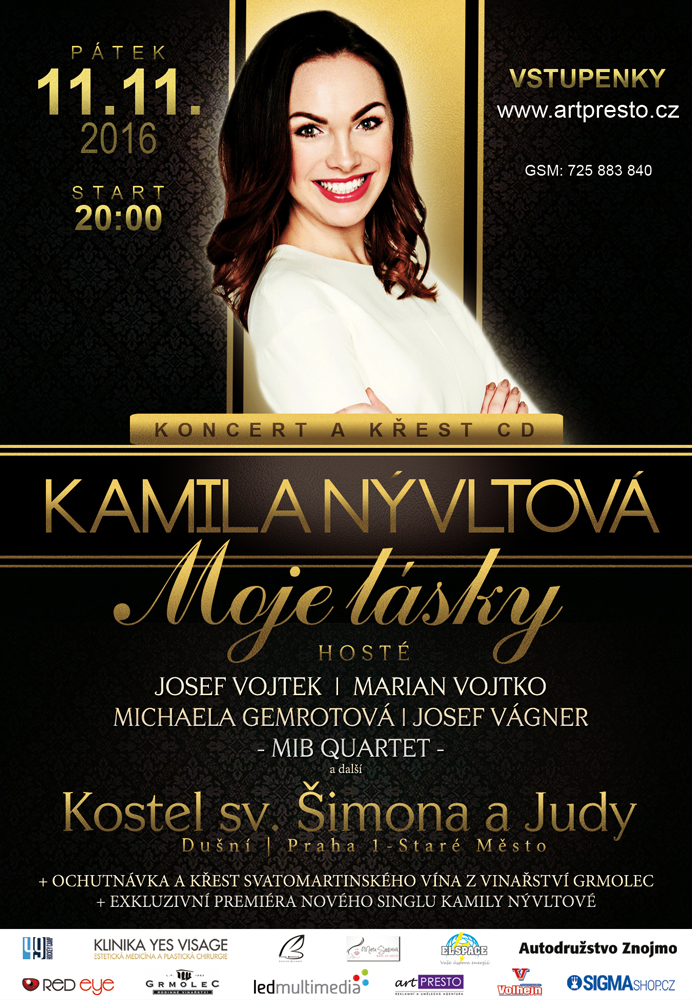 Oficiální plakát koncertu - Kamila Nývltová - Moje láskyy