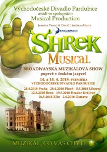 Plakát muzikálu Shrek