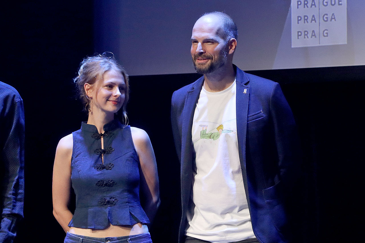 Kateřina Pixa Průšová a Jan Maxián na tiskové konferenci k muzikálu Malý princ