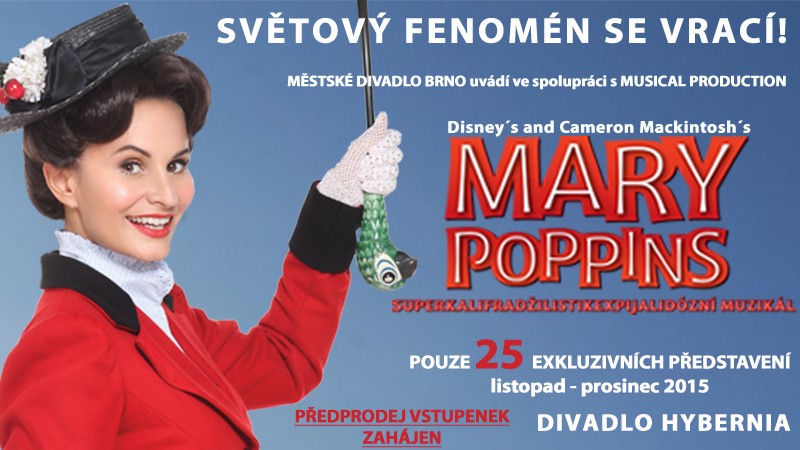 Mary Poppins zpět v Praze na 25 představení